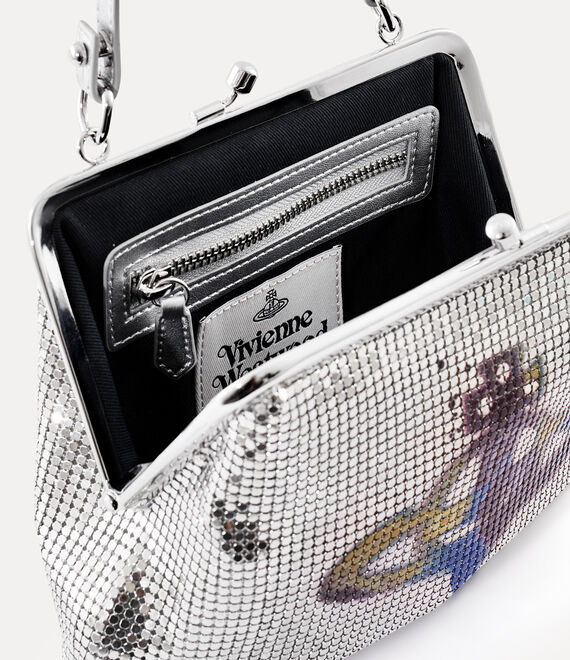 Vivienne Westwood Granny Frame Purse in SILVER MULTI ORB